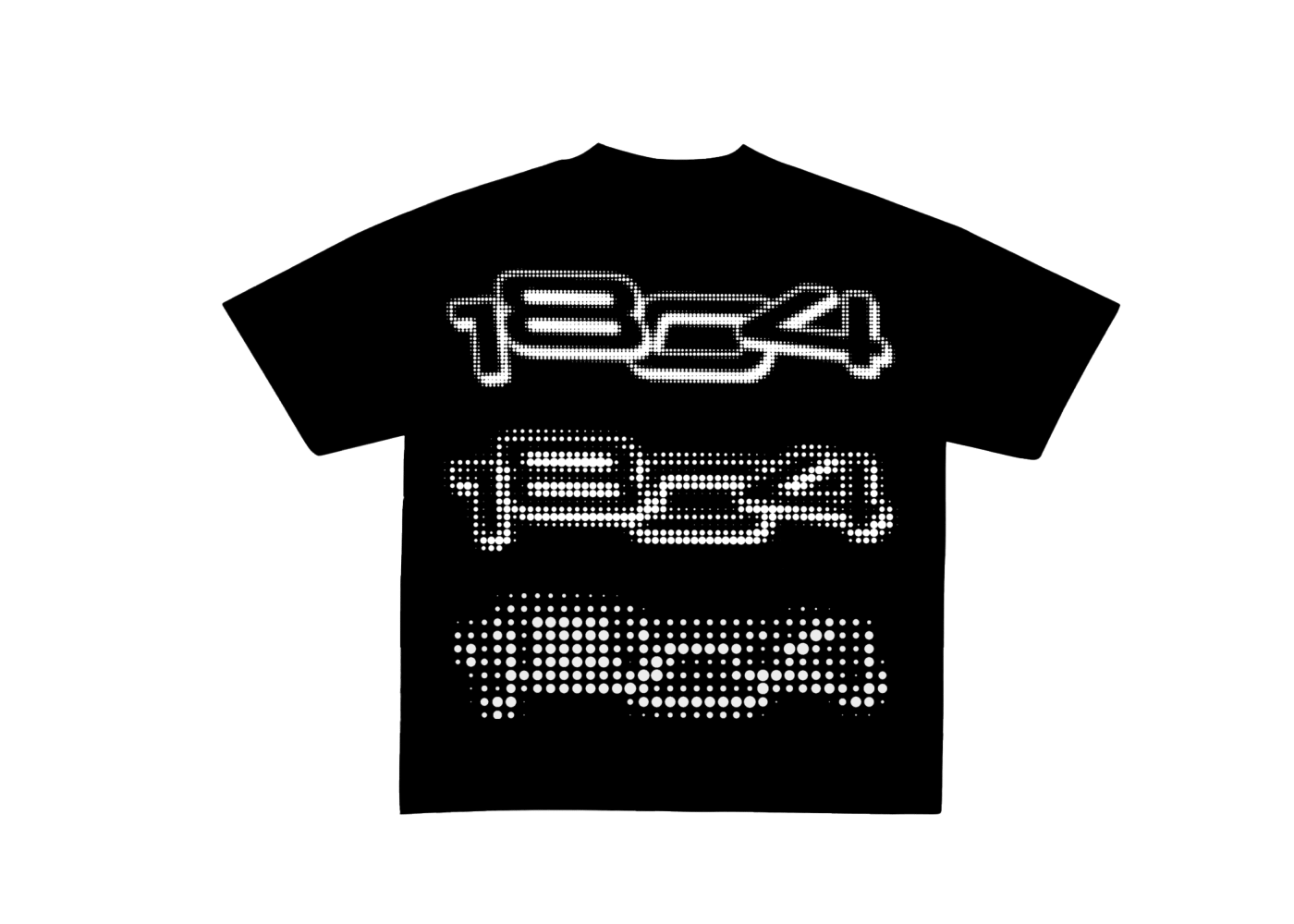 Stacked Graphic Tee –(Black)